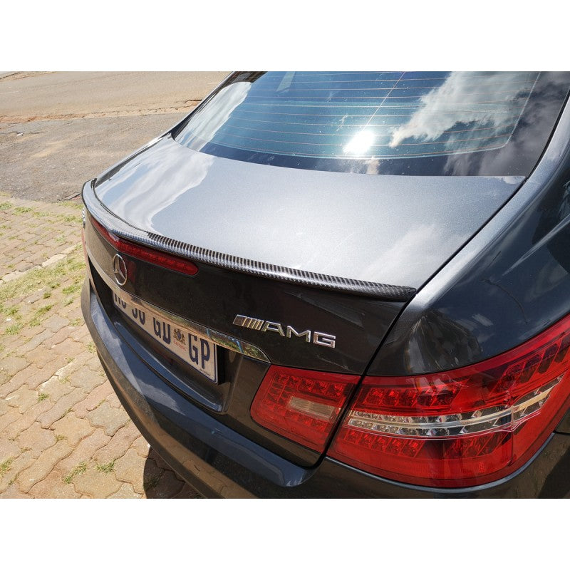 W207 AMG-style carbon fiber boot spoiler