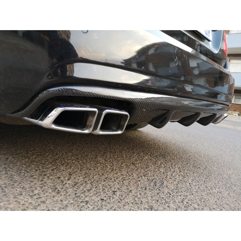 W212 E63 V style carbon fiber rear diffuser