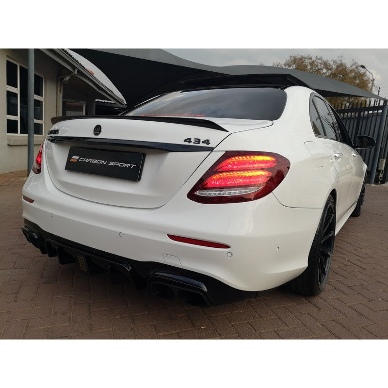 W213 AMG B-style rear diffuser with tailpipe