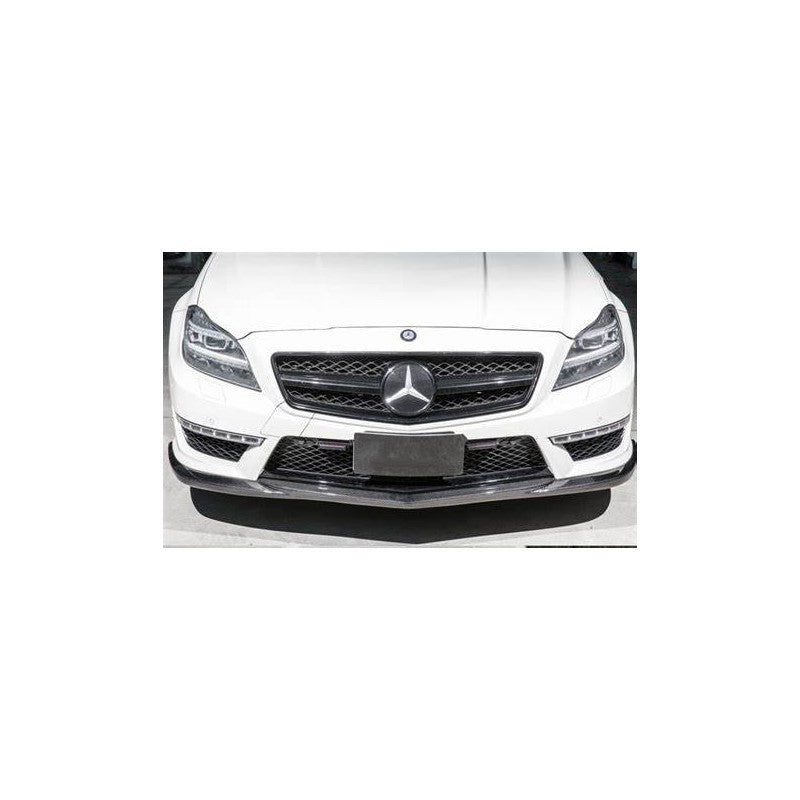 W218 CLS63 GH-style carbon fiber front lip