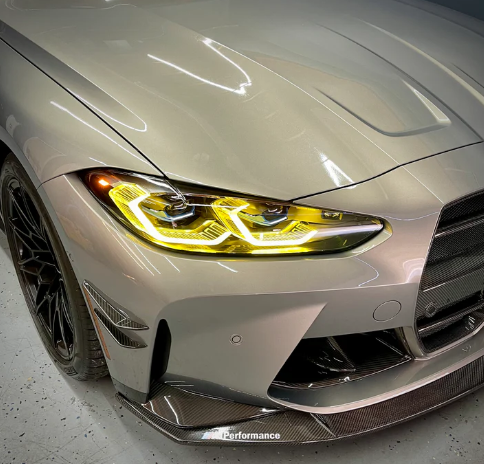 M3 M4 M PERFORMANCE STYLE CARBON FIBER FRONT BUMPER CANARDS