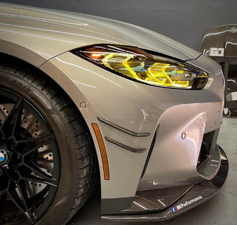 M3 M4 M PERFORMANCE STYLE CARBON FIBER FRONT BUMPER CANARDS