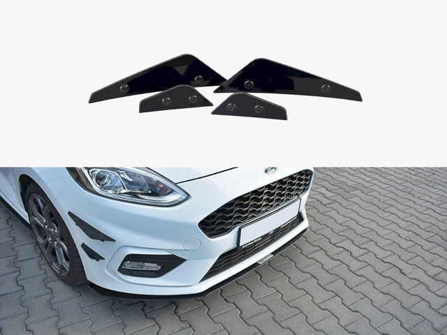 MAXTON DESIGN FRONT BUMPER WINGS CANARDS FORD FIESTA MK8 ST / ST-LINE