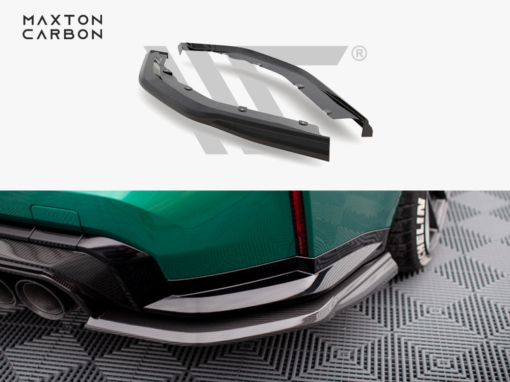 MAXTON DESIGN CARBON FIBER REAR SIDE SPLITTERS BMW M3 G80