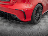 MAXTON DESIGN STREET PRO REAR SIDE SPLITTERS + FLAPS MERCEDES-BENZ A 45 AMG W176 FACELIFT