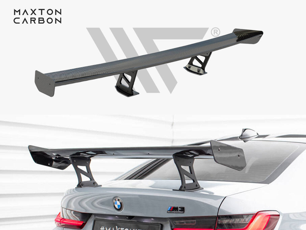 MAXTON DESIGN CARBON SPOILER WITH INTERNAL BRACKETS UPRIGHTS BMW M3 G80 / M340I G20 / 3 M-PACK G20 / 3 STANDARD G20