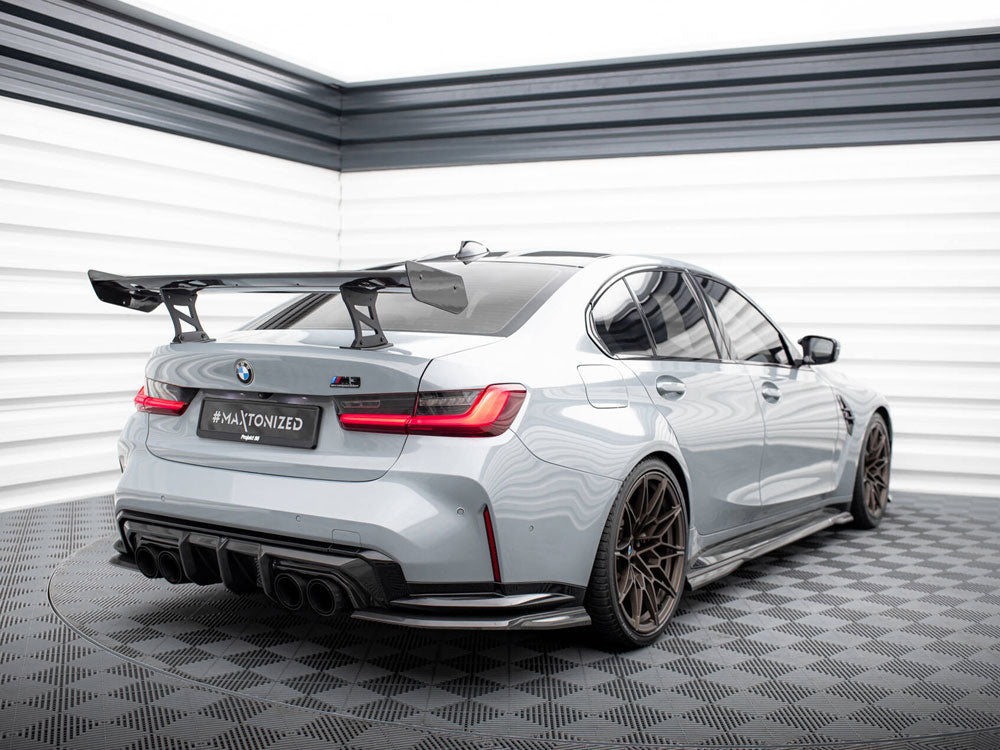 MAXTON DESIGN CARBON SPOILER WITH INTERNAL BRACKETS UPRIGHTS BMW M3 G80 / M340I G20 / 3 M-PACK G20 / 3 STANDARD G20