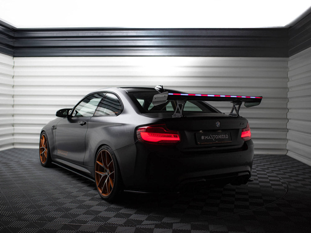 MAXTON DESIGN CARBON SPOILER WITH INTERNAL BRACKETS UPRIGHTS + LED BMW M2 F87