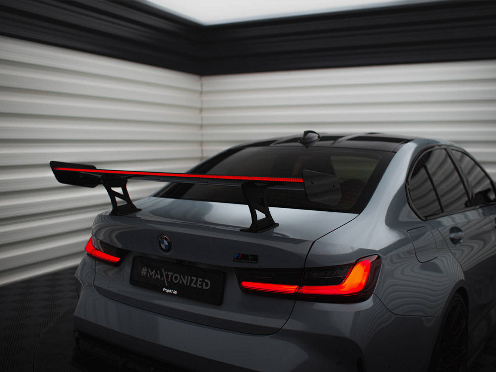 MAXTON DESIGN CARBON SPOILER WITH INTERNAL BRACKETS UPRIGHTS + LED BMW M3 G80 / M340I G20 / 3 M-PACK G20 / 3 STANDARD G20