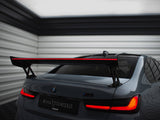 MAXTON DESIGN CARBON SPOILER WITH EXTERNAL BRACKETS UPRIGHTS + LED BMW M3 G80 / M340I G20 / 3 M-PACK G20 / 3 STANDARD G20