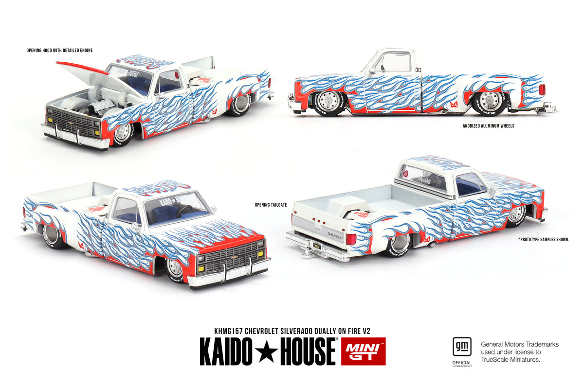 Kaido House – Chevrolet Silverado Dually on Fire V2 collectible model - KHMG157