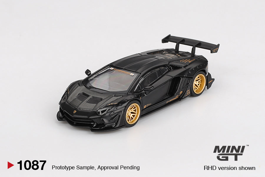 Mini GT – Lamborghini Aventador Ltd Edition Blk collectible model - MGT01087-R