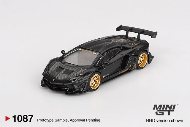 Mini GT – Lamborghini Aventador Ltd Edition Blk collectible model - MGT01087-R