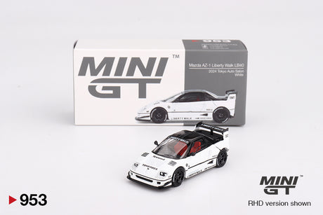 Mini GT – Mazda AZ-1 Liberty Walk LB40 White 2024 collectible model - MGT00953-R