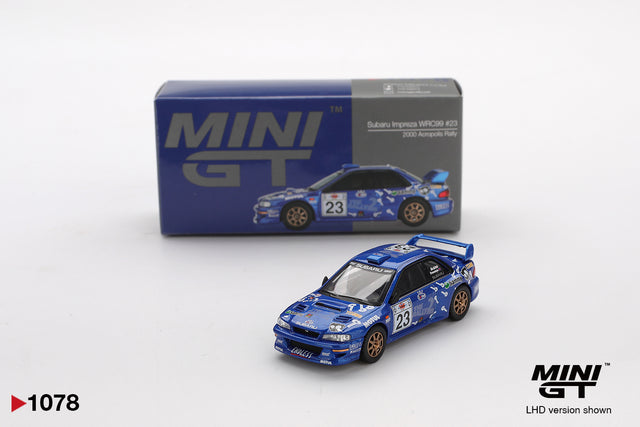 Mini GT – Subaru Impreza WRC99 23 2000 Acropolis collectible model - MGT01078-L
