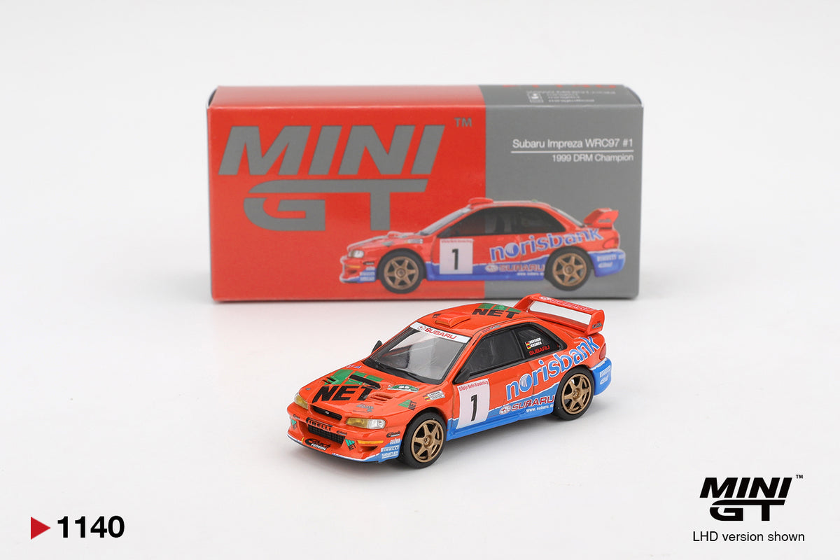 Mini GT – Subaru Impreza WRC97 1999 DRM Champ collectible model - MGT01140-L