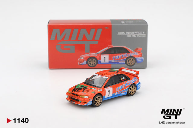 Mini GT – Subaru Impreza WRC97 1999 DRM Champ collectible model - MGT01140-L