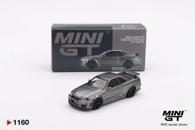 Mini GT – Nissan Skyline GT-R Dark Metal Gray R34 collectible model - MGT01160-R