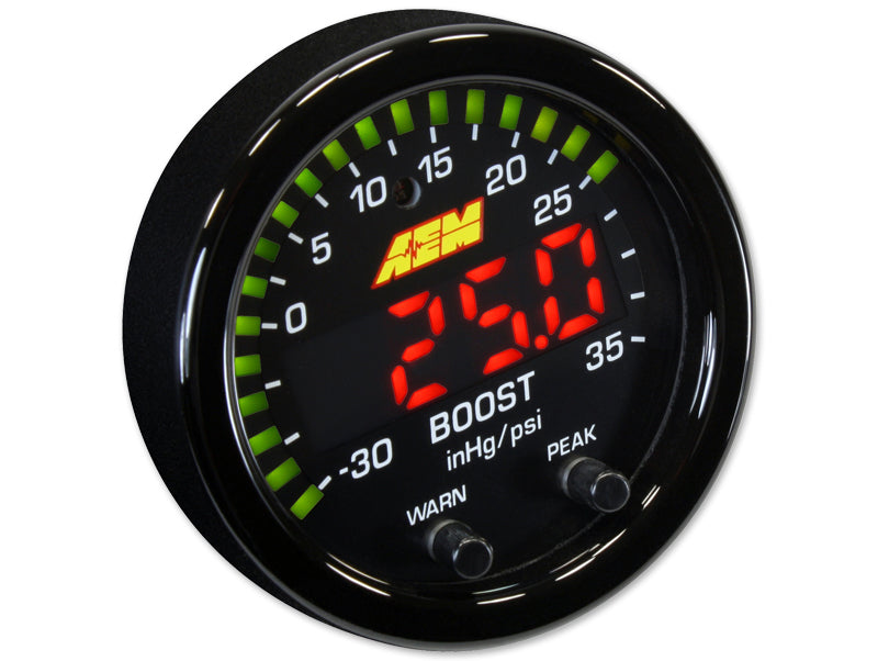 AEM X-Series Boost Pressure -30inHG 35psi Gauge - aem30-0306