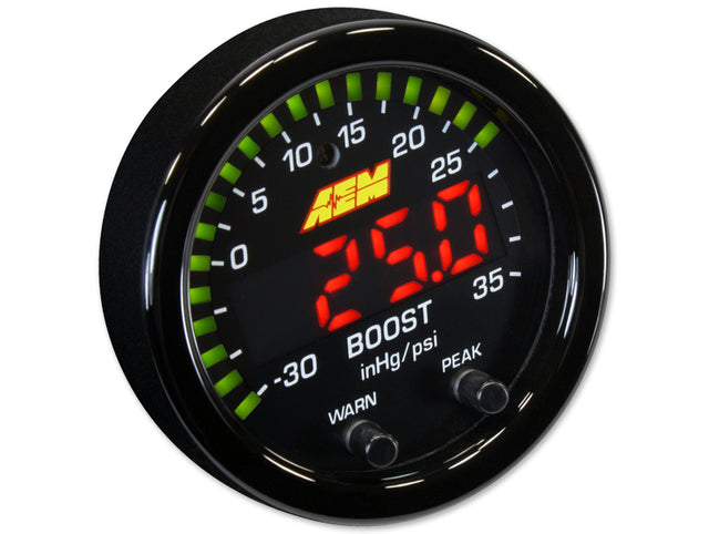 AEM X-Series Boost Pressure -30inHG 35psi Gauge - aem30-0306