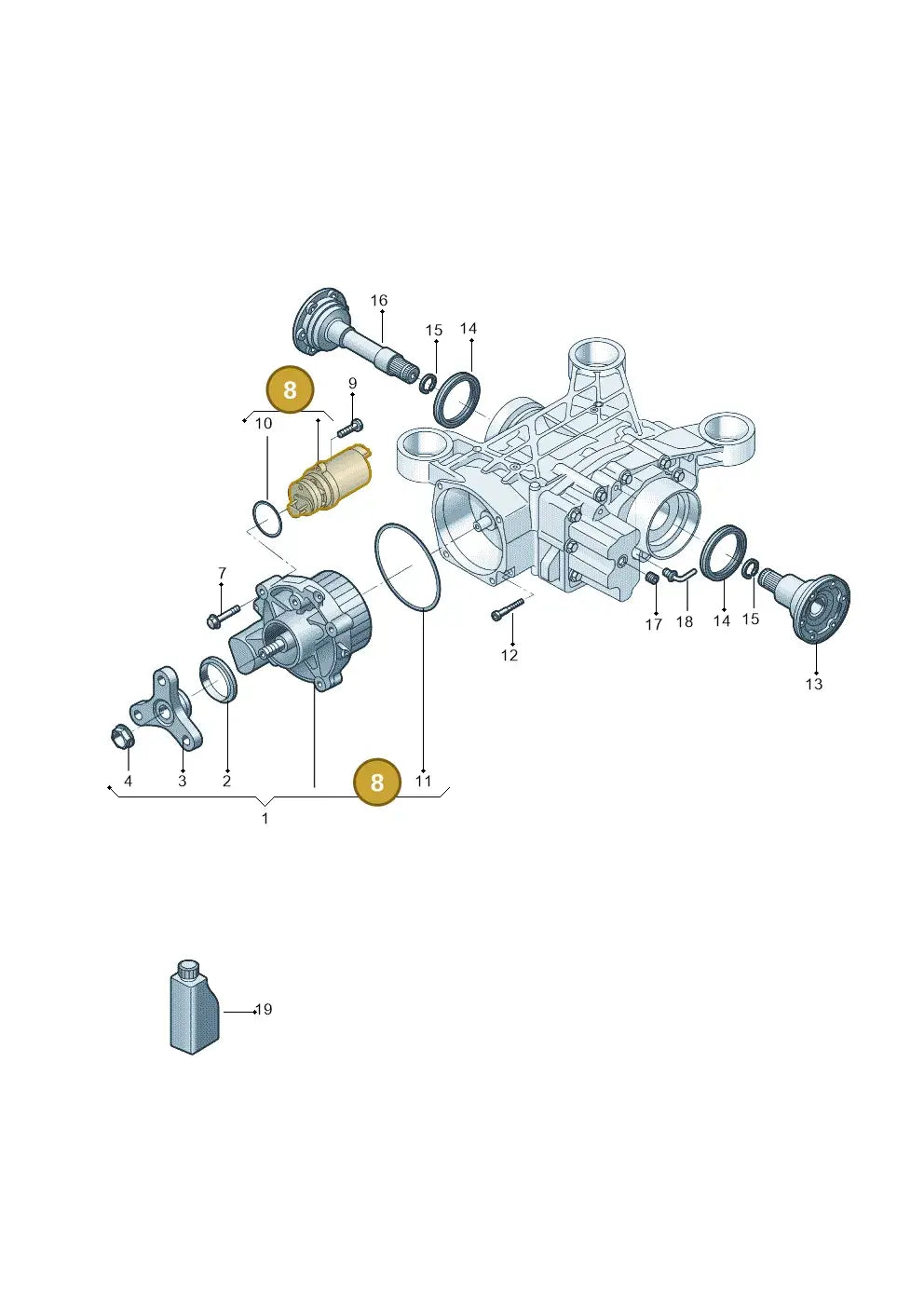 OEM Volkswagen Differential Oil Pump – Mk8 – product view 2