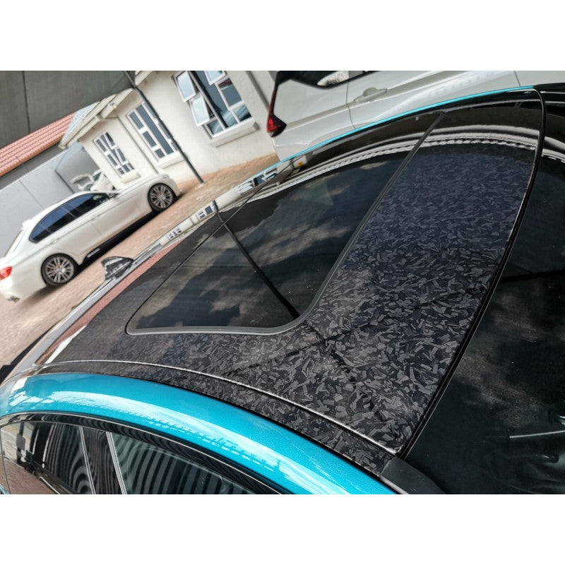 PET forged black Carbon fiber vinyl