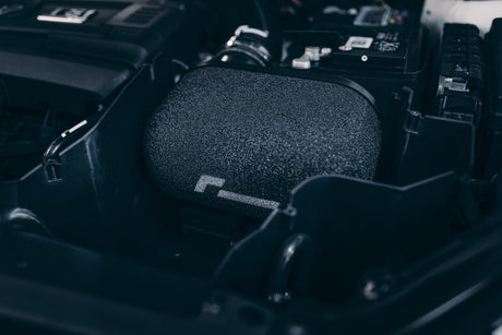 RacingLine R600 Trifoam filter close-up in the airbox