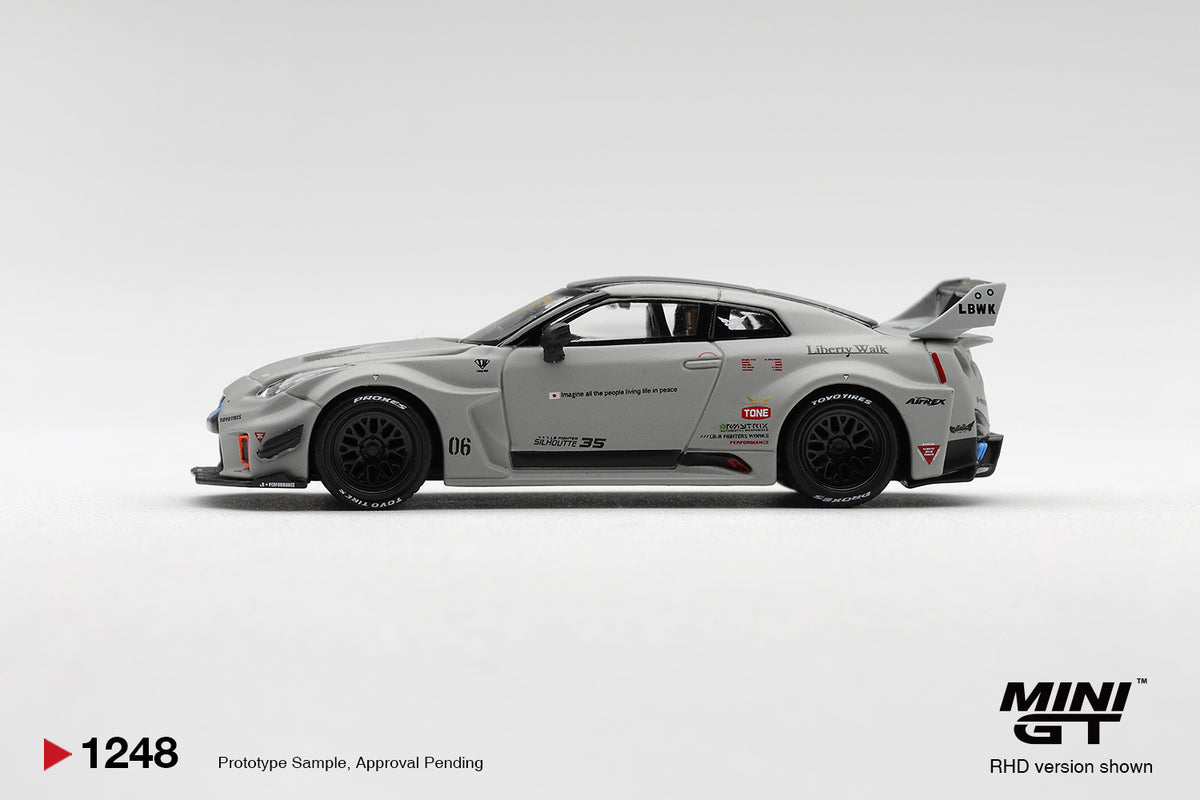 Mini GT – Nissan GT 35GT-RR Ver1 Matt Grey – product view 2