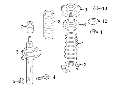 OEM Volkswagen MQB Strut Mount kit