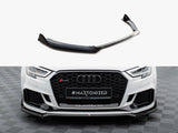 MAXTON DESIGN FRONT SPLITTER V.4 AUDI RS3 SEDAN 8V FACELIFT — photo 1