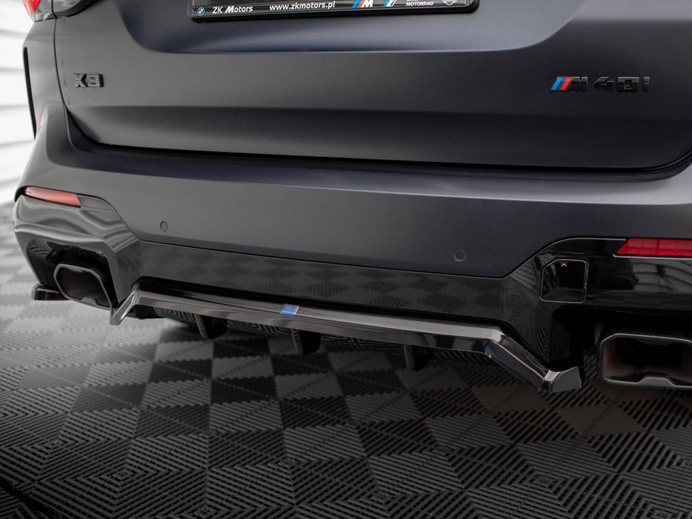 MAXTON DESIGN REAR SPLITTER VERTICAL BARS BMW X3 M-PACK G01 FACELIFT — photo 3