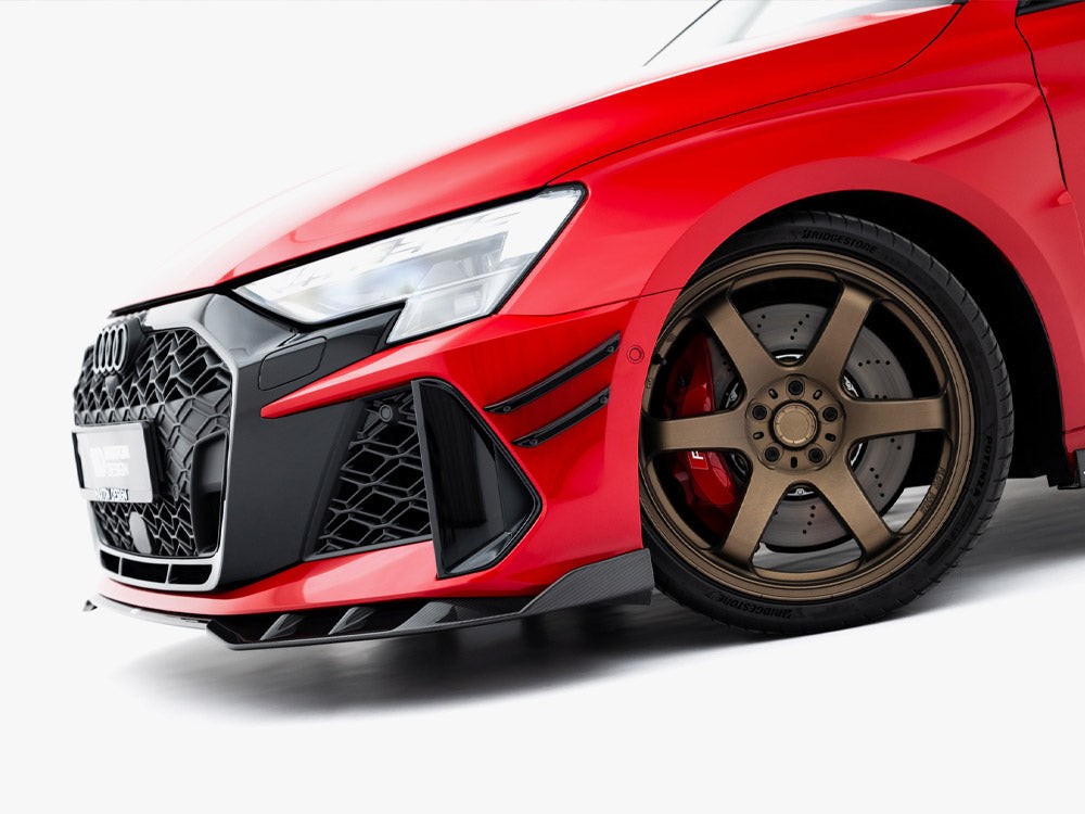 MAXTON DESIGN PREPREG CARBON FRONT SPLITTER AUDI RS3 8Y FACELIFT — photo 8