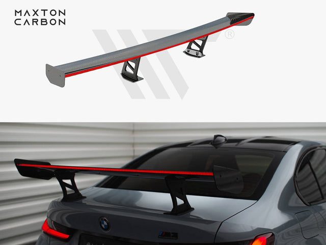 MAXTON DESIGN CARBON SPOILER WITH INTERNAL BRACKETS UPRIGHTS + LED BMW M3 G80 / M340I G20 / 3 M-PACK G20 / 3 STANDARD G20 — photo 1