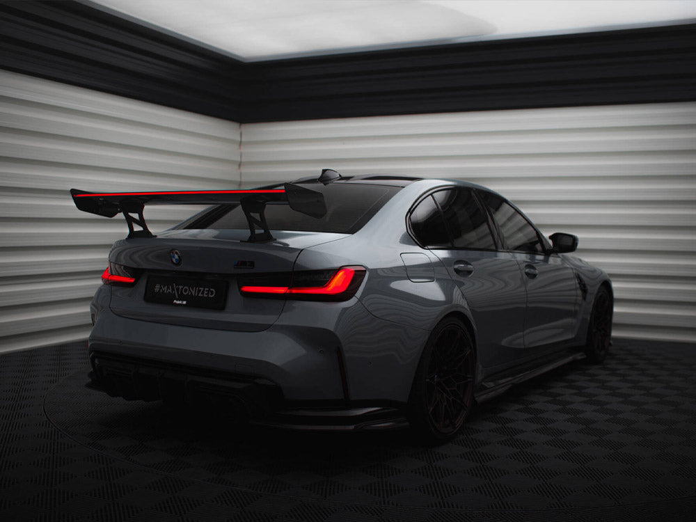 MAXTON DESIGN CARBON SPOILER WITH INTERNAL BRACKETS UPRIGHTS + LED BMW M3 G80 / M340I G20 / 3 M-PACK G20 / 3 STANDARD G20 — photo 2