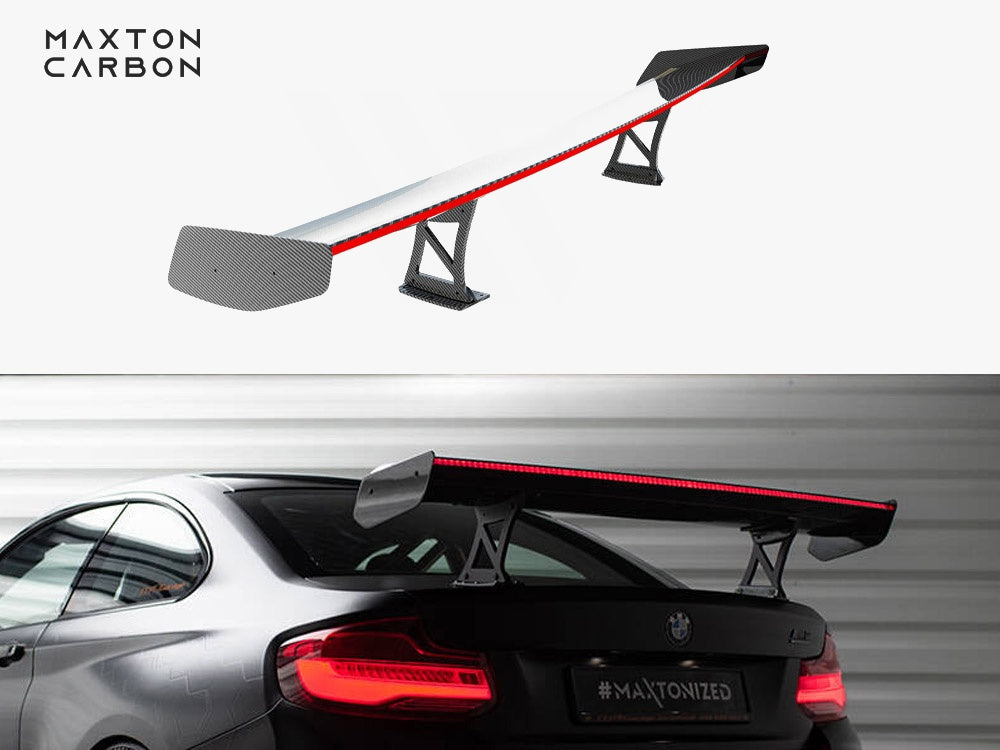 MAXTON DESIGN CARBON SPOILER WITH INTERNAL BRACKETS UPRIGHTS + LED BMW M2 F87 — photo 1