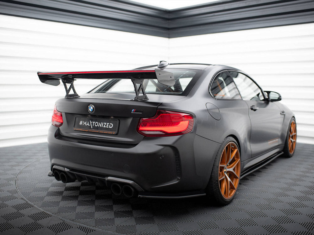 MAXTON DESIGN CARBON SPOILER WITH INTERNAL BRACKETS UPRIGHTS + LED BMW M2 F87 — photo 3