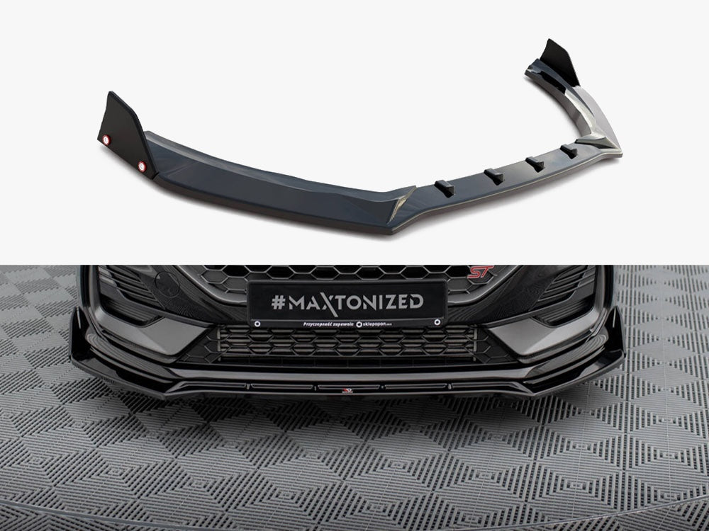 MAXTON DESIGN FRONT SPLITTER V.4 + FLAPS FORD FIESTA ST / ST-LINE MK8 FACELIFT — photo 1