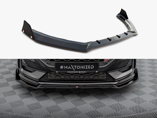 MAXTON DESIGN FRONT SPLITTER V.4 + FLAPS FORD FIESTA ST / ST-LINE MK8 FACELIFT — photo 1