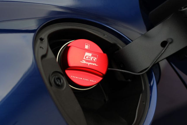 Toyota GR Supra 2020 A90 BLACKLINE Performance Edition RED Billet Fuel Cap Cover