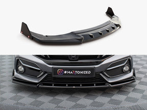 MAXTON DESIGN FRONT SPLITTER V.1 + FLAPS HONDA CIVIC SPORT MK10 — photo 1