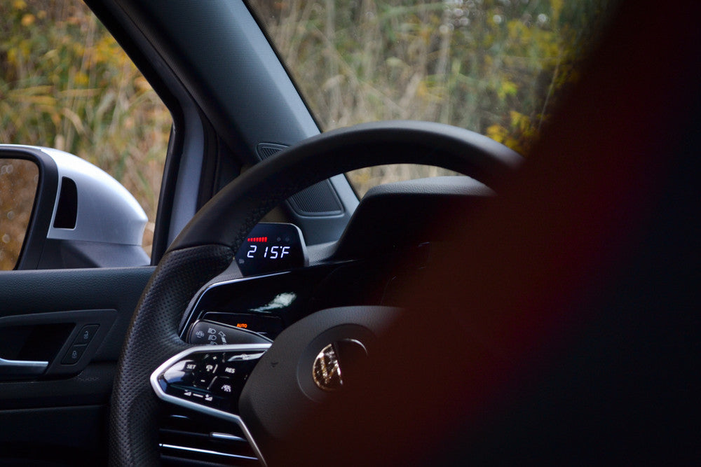 P3 V3 OBD2 – VW Mk8 Gauge (2020+) Red Bars / White Digits