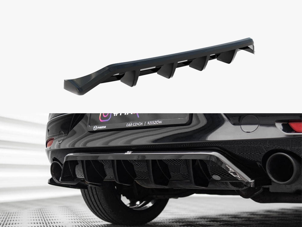 MAXTON DESIGN CENTRAL REAR SPLITTER VERTICAL BARS MAZDA 3 MK4 — photo 1