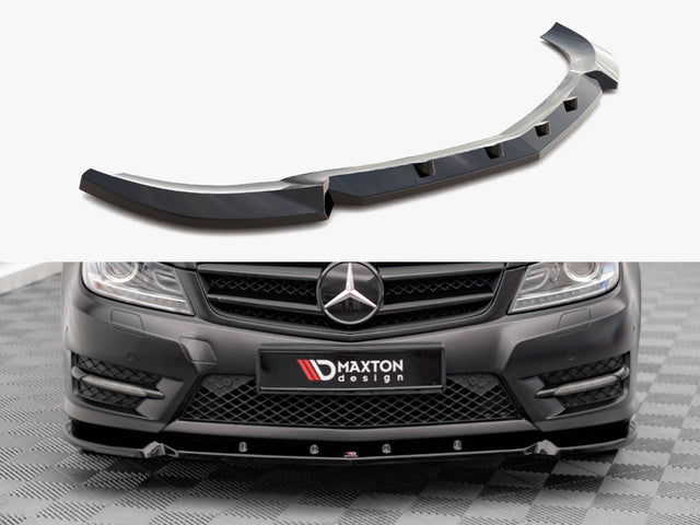 MAXTON DESIGN FRONT SPLITTER V.1 MERCEDES C-CLASS AMG LINE C204 W204 S204 FACELIFT — photo 1
