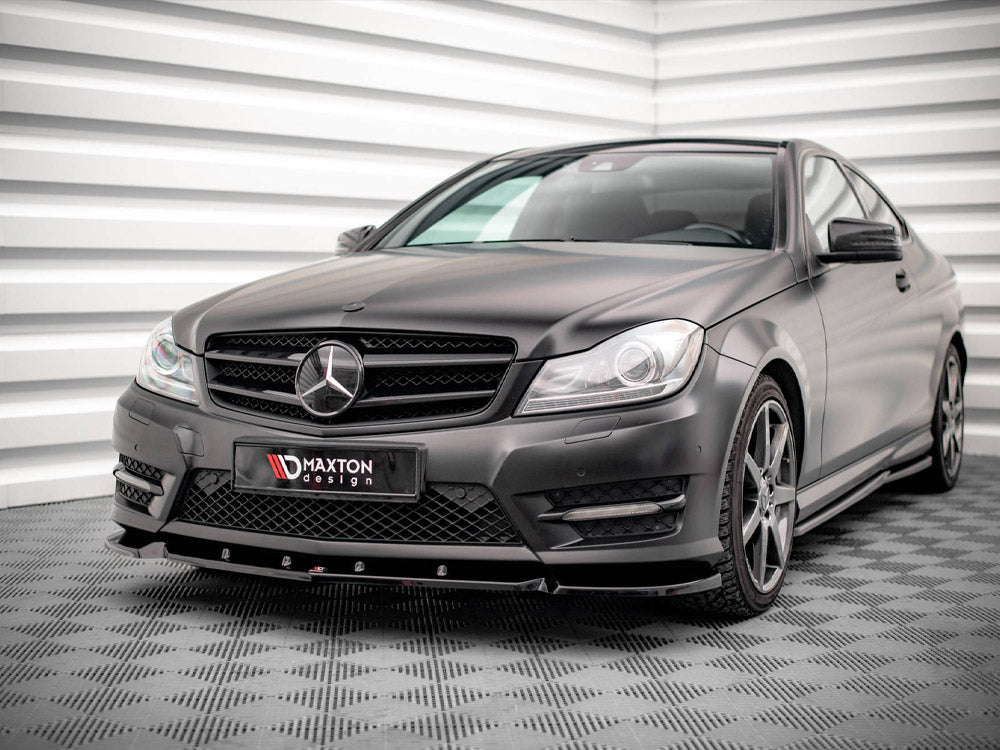 MAXTON DESIGN FRONT SPLITTER V.1 MERCEDES C-CLASS AMG LINE C204 W204 S204 FACELIFT — photo 2