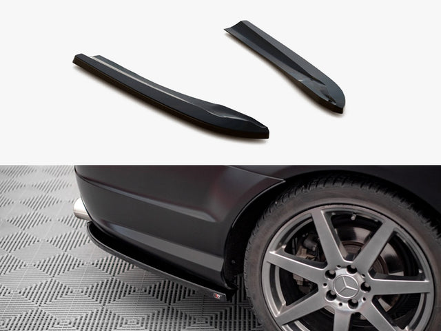 MAXTON DESIGN MERCEDES C-CLASS W204 FACELIFT AMG LINE REAR SIDE SPLITTERS — photo 1