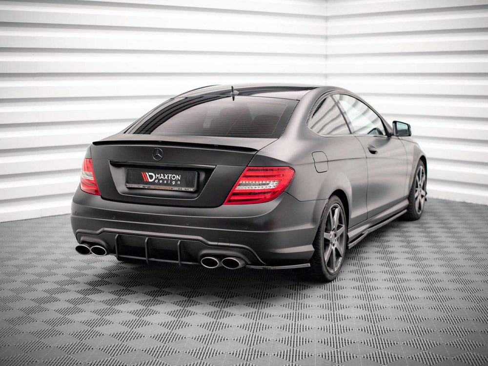MAXTON DESIGN MERCEDES C-CLASS W204 FACELIFT AMG LINE REAR SIDE SPLITTERS — photo 2