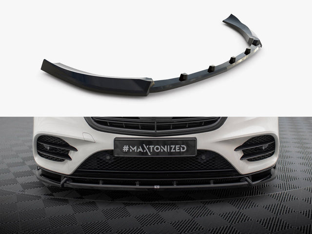 MAXTON DESIGN FRONT SPLITTER V.2 MERCEDES S-CLASS AMG LINE W222 FACELIFT — photo 1