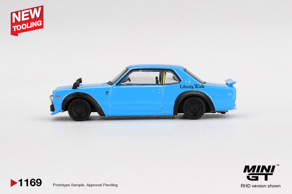 Mini GT – Nissan LB Works HAKOSUKA Baby Blue – product view 2
