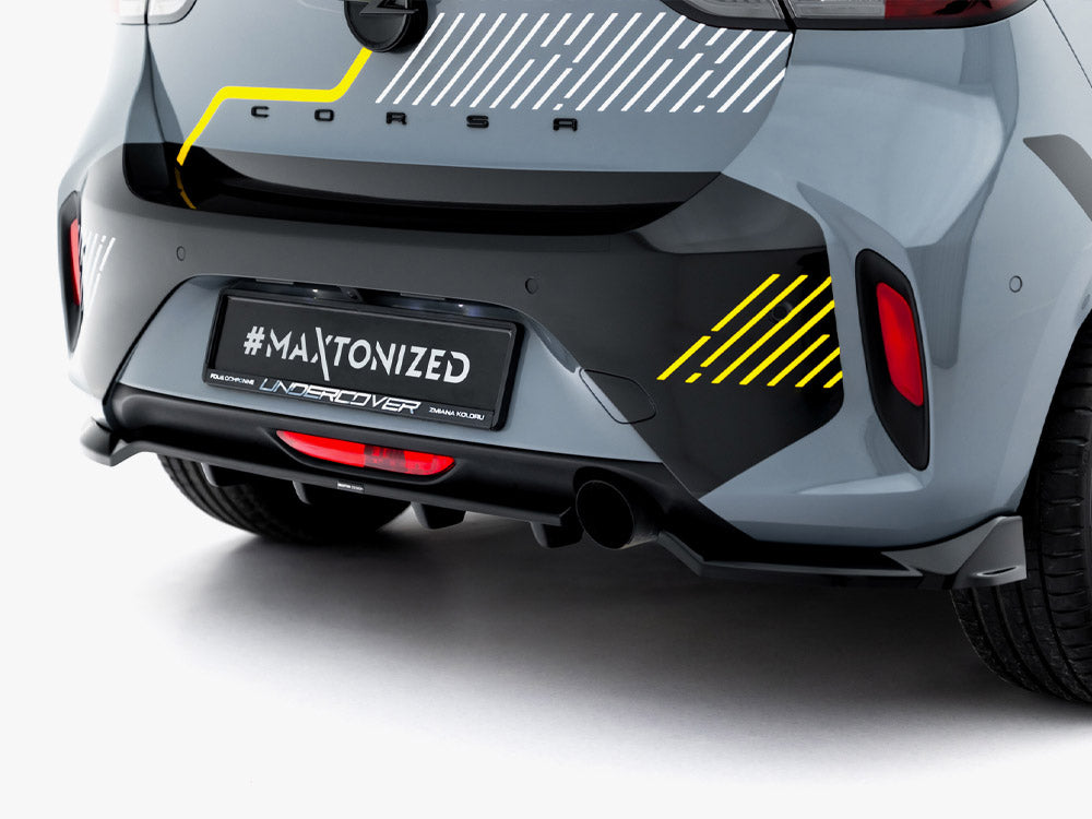 MAXTON DESIGN REAR SPLITTER VERTICAL BARS OPEL CORSA F FACELIFT (MK6 FACELIFT) — photo 4