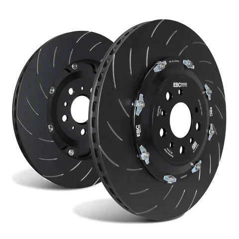 EBC RACING 2 PIECE LIGHTWEIGHT FLOATING GROOVED REAR DISCS (BMW G80 M3)